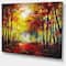 Designart - Walk Through Autumn Forest - Landscape Art Print Canvas
